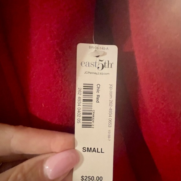 NWT red pea coat - Picture 2 of 5